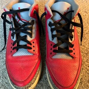 Jordan Men's Sneakers in Red and Gray
